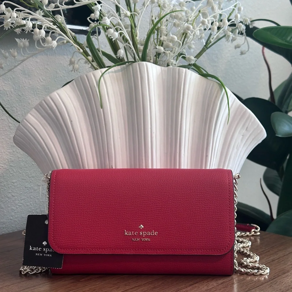 NWT - Kate Spade Convertible Candied Cherry Darcy Chain Wallet Crossbody - Picture 14 of 14